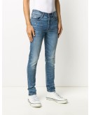 ripped mid-rise skinny jeans