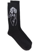 graphic-print knitted socks