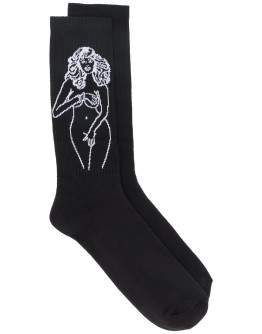 graphic-print knitted socks