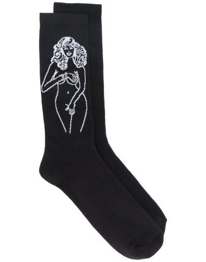 graphic-print knitted socks