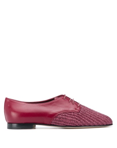 Neta raffia lace-up shoes