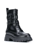 buckle detail combat-boots