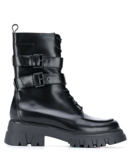 buckle detail combat-boots