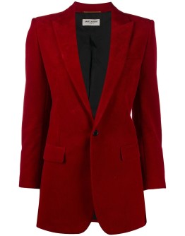 corduroy single-button blazer