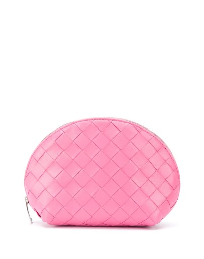 Intrecciato zipped make-up bag