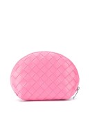 Intrecciato zipped make-up bag