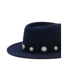 coin-embellished fedora hat