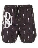 Thunderbolt-print swim shorts