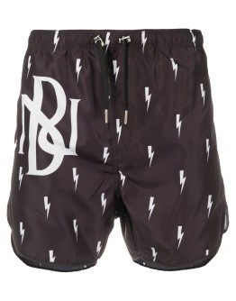 Thunderbolt-print swim shorts