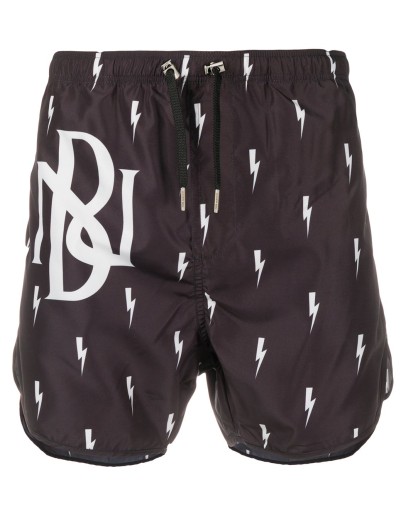 Thunderbolt-print swim shorts