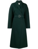 shawl collar belted coat