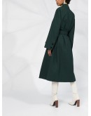 shawl collar belted coat