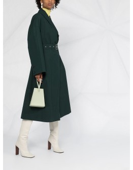 shawl collar belted coat