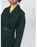shawl collar belted coat