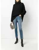 lace-side cropped skinny jeans