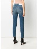 lace-side cropped skinny jeans