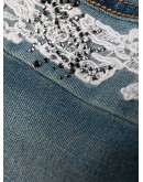 lace-side cropped skinny jeans