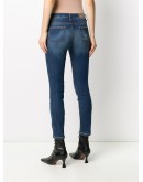 lace-appliqué skinny jeans