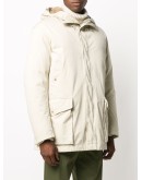 hooded mid-length parka