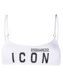 logo-print bikini top