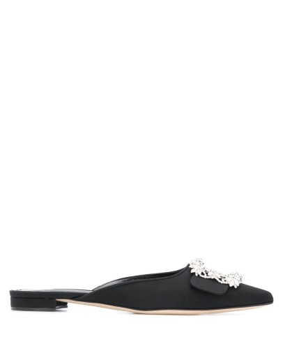 Maysale crystal buckle slippers