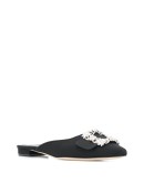 Maysale crystal buckle slippers