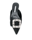 Maysale crystal buckle slippers