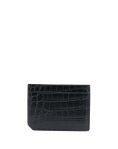 embossed crocodile effect cardholder