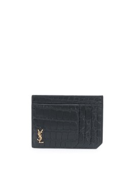 embossed crocodile effect cardholder