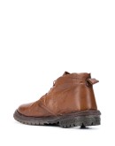 buffalo leather lace-up ankle boots