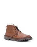 buffalo leather lace-up ankle boots