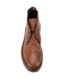 buffalo leather lace-up ankle boots