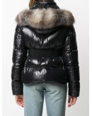 logo-patch short puffer jacket
