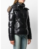 logo-patch short puffer jacket