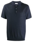 short sleeve wool polo shirt