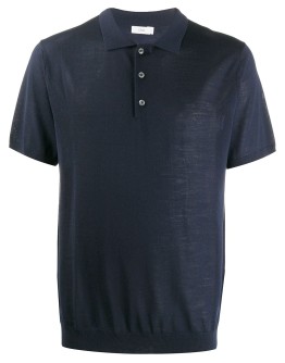 short sleeve wool polo shirt