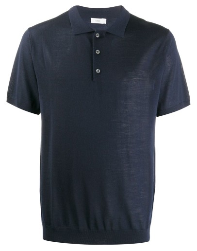 short sleeve wool polo shirt