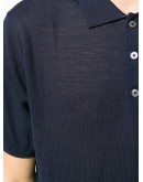 short sleeve wool polo shirt