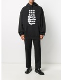 slogan-print hoodie