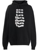 slogan-print hoodie