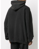 slogan-print hoodie