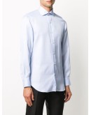 textured effect long-sleeved shirt 