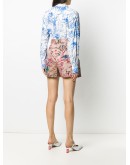 graphic-print belted shorts
