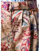 graphic-print belted shorts