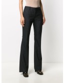 pinstripe flared trousers
