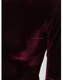 long-sleeved velvet bodysuit