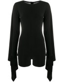 draped sleeves playsuit