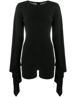 draped sleeves playsuit