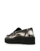 Kate metallic platform loafers