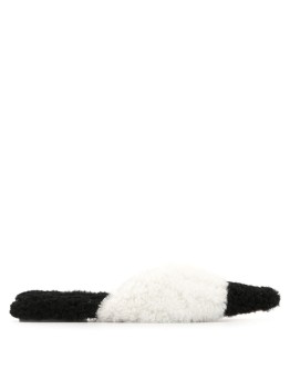 sheepskin monochrome mules